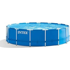 Intex metāla rāmja baseina komplekts - uzstādīšanas baseins - diametrs 457 x 122 cm - iekļauti piederumi