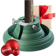 Kadax Christmas Tree Stand with Water Tank, Modern & Stable Christmas Tree Stand made of Robust Plastic, Various Sizes Available, Green