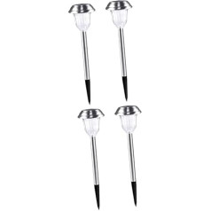 Happyyami 4 Stück geführte dekorative Lichter geführter Garten Halovīni gaismas Halovīni Lichter Rasenlampe Erdungsstecker Licht Mini Garten Licht LED Strassenlicht Gehwegbeleuchtung