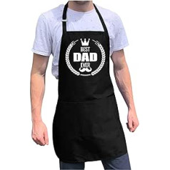 ApronMen Best Dad Ever BBQ Apron One Size Adjustable One Size Fits All Apron