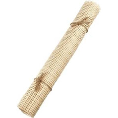 Cane Webbing Rattan Roll, 1 x 0.45 m Woven Open Rattan Wicker Natural Rattan Webbing for Caning Projects Square Hollow Rattan Webbing for DIY Cupboard Chair Furniture (Bleached)