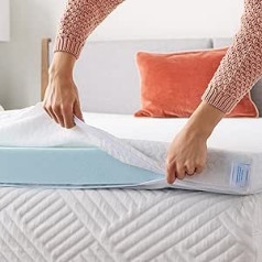 Linenspa 4" Memory Foam virsmatracis - uztur virsmatņus tīrus un drošus - Var mazgāt veļas mašīnā - Neslīdošs - elpojošs