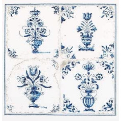 Thea Gouverneur - Cross Stitch Kit - Antique Bow Flower Vases - Linen - 36 Count - For Adults - 483