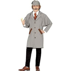 Fiestas Guirca The Whistle Smoking Detective Costume Men's – Size L 52 – 54 – Detective Fancy Dress Men Including Detective Hat, Detective Coat – Spy Fancy Dress Costume Adults, Carnival