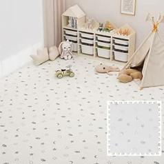 Large Puzzle Mat, 120 cm, Crawling Mat, Play Mat, Foam Mats, Baby Foam Puzzle Mat, Children's Room Decoration (60 x 60 cm, White)