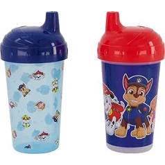 Toddler Sippy krūzes zēniem | 10 oz Paw Patrol Sippy Cup 2-iepakojumā ar salmiem un vāku | Izturīga zila necaurlaidīga ceļojumu ūdens pudele maziem bērniem