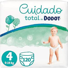 Dodot Baby Total Care autiņbiksītes, 4. izmērs (9-14 kg) 120 autiņbiksītes, Soft Dodot ādas aizsardzība ar augu sastāvdaļām