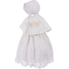 Baby Christening Dress Girls Lace Dress with Hood for Newborns, option2, 24m