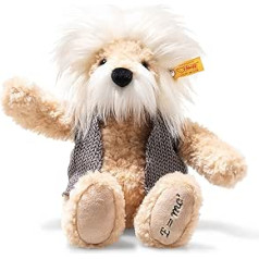 Steiff Einstein Teddy Bear - 28 cm - Lācītis kā Einšteins ar vesti - Lācītis ar banti - Mīļa rotaļlieta bērniem - Mīksts un mazgājams - Bēšs (022098)