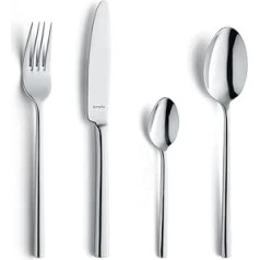 Amefa Colorado Cutlery Set for 4 People, 16 Pieces, Coffee Spoons, Dinner Forks, Dinner Spoons, Dinner Knives, 18/0 Stainless Steel Set & Blade Steel 13/0 Highly Polished, Cutlery Set Dishwasher Safe