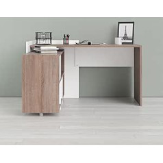 Tvilum Desk, Engineered Wood, Truffle/White