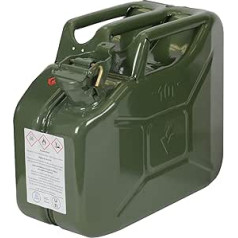 10 Litre Canister - Metal Canister - Locking with Pin - Rustproof Interior Treatment - Standard for Transporting Hazardous Materials