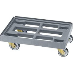 Kaiserkraft transportēšanas veltnis G x P 610 x 410 mm Izgatavots no HDPE pelēks