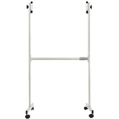 LOOQS Whiteboard-Stützständer mit Bremsrollen – einfaches Rollen, höhenverstellbare, trocken abwischbare Tafelhalterung für max. 70 x 100 cm lielais Kreidetafeln un Korktafeln