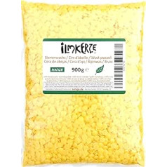 Ilmkerze® Beeswax Pastilles Yellow 900 g Natural Ideal for Cosmetics Soaps Ointments Oilcloths Candles Moulded Candles Draw Candles Candle Casting