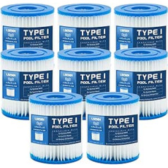 Aoyern Type I Pool Filter Cartridges for Bestway, Replacement Filter Cartridge for Bestway Size 1, Easy Installation, Filter Cartridge Replacement for Bestway 58093 (Pack of 8)
