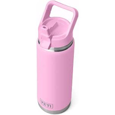 YETI Rambler 750 ml vakuumizolēta nerūsējošā tērauda pudele ar salmu vāciņu Power Pink