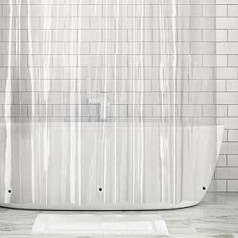 mDesign Vinyl Shower Curtain Liner (10 Gauge) Antibacterial 72