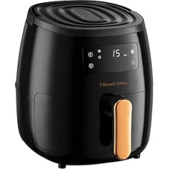 Russell Hobbs SatisFry 26510-56 Hot Air Fryer XL 5 L [7 gatavošanas funkcijas | Ietver pārnēsāšanas rokturi] (drošs trauku mazgājamajā mašīnā, taimeris un temperatūras kontrole 80–200 °C, cepeškrāsns bez eļļas, grils, cepšana,