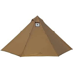 Longeek Tipi Zelt 1-4 Personen Ultraleicht Outdoor Camping mit Ofen 4 Jahreszeiten Familien Wasserdicht Vorzelt Pavillon