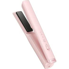 Dreame Hair Glamor Hair Straightener, 2-in-1 Cordless Portable Straightener, Negative Ions, Even Heat Distribution, Three Temperature Settings, Pink