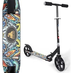 Children's Scooter, Foldable Children's Scooter for Children from 5 Years, Height Adjustable, Graffiti Pattern up to 100 kg