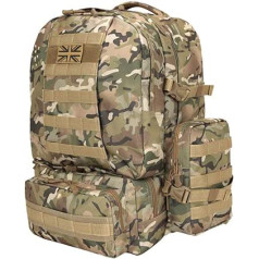 Kombat UK Expeditions Mugursomas vīriešiem Sievietēm Liela 50L Armijas Airsoft Tactical Molle Soma izdzīvošanai Ceļojumiem Medībām Pārgājieniem Makšķerēšanai Trenažieru zāle Skolas Kadetu mugursoma