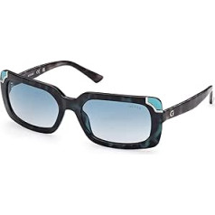 GUESS Gradient taisnstūra sieviešu saulesbrilles — (GU7841 89W 59 S | 59 | Blue Lens), zils, L, zils