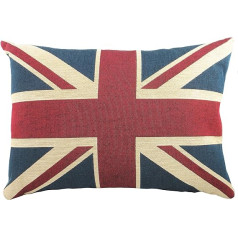 Evans Lichfield Union Jack spilvens, poliestera pildījums, kokvilna, daudzkrāsains, Union Jack, 46 x 32 cm