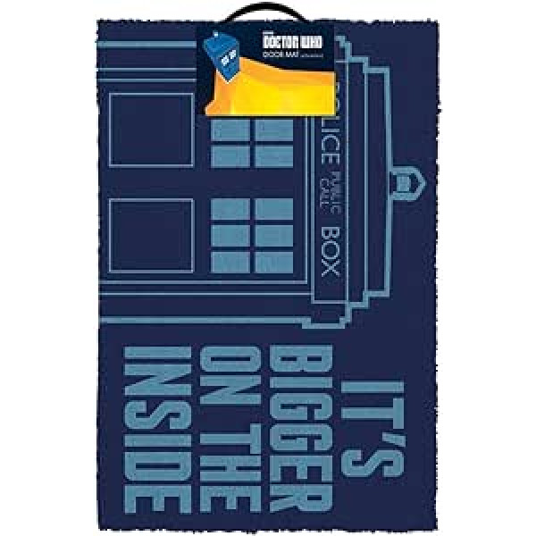 Doctor Who Fußmatte Tardis daudzkrāsains, bedruckt, aus Kokosfaser, Unterseite aus PVC.