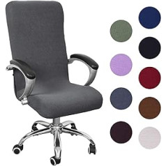 Souarts biroja krēsla pārvalks, noņemams, elastīgs, universāls elastīgs pārvalks birojam, dators, rakstāmgalds, grozāmi krēsli