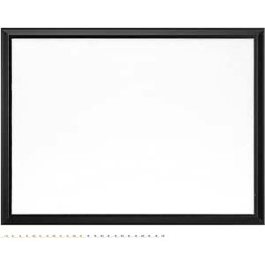 Navaris Pin Board kolāžas foto siena izgatavota no plīša – 60 x 45 cm attēlu turētājs – fotogrāfiju turētājs ar tapām – fotogrāfijām bildēm Juvelierizstrādājumi – komplektā piespraudes – balta/melna