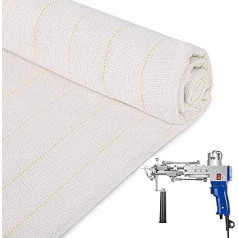 1 x 5 m Tufting Cloth, Aomdom Tufting Cloth Primary with Guide Line for Electric Carpet Tufting Gun, Chiffon Fabric, Monk Cloth for Tuftag