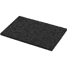 Patio Pads 90 x 60 x 3 mm (Pack of 100) - Rubber Patio Pads - Underlay Pads Made of Rubber Granulate for Pool and Balcony - Rubber Pads for WPC Decking and Patio Tiles - Black