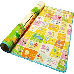 Alea Baby® jaundzimušo salokāms paklājs ar somu, rotaļas un jautri bērniem dažādās krāsās — CE sertifikāts (vairāku krāsu — M)