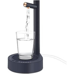 Automātiskais ūdens dozators, elektriskais galda ūdens pudeļu dozators, USB ūdens dozators, 7 līmeņu kvantitatīvais automātiskais ūdens dozators, pārnēsājams ūdens pudeļu sūknis mājām, kempings (zils)