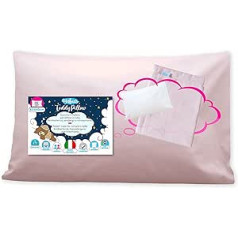 4BABIES Set Cushion Cover + Pillow 40 x 60 cm Made in Italy Oeko-Tex Certified Pillow Baby Cot and Pillowcase with Bag Closure 100% Pure Cotton Pillow + Pillowcase Rose