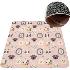 HAMUR HOME Baby Play Mat, Non-Slip Play Mat, Foldable Crawling Mat, Children's Baby Rug, 150 x 150 cm for Children's Room, Playroom, Washing Machine, Washable Children's Mat