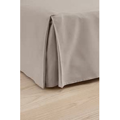 Jotex Color gultas svārki - 100% augstas kvalitātes organiskās kokvilnas gultas svārki, augstums 45 cm - pelēks bēšs, 160 x 200 cm