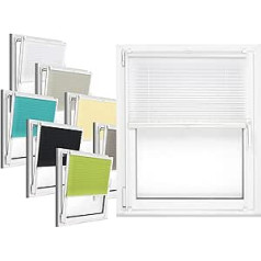 Npluseins pleated blind, pre-assembled and with clamp fixing on the window frame, easy 3-step installation