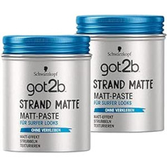 Got2B Schwarzkopf got2b Strand Matte Matt-Paste, 2er Pack (2 x 100 ml)