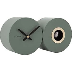 KARLSSON sienas pulkstenis Duo Cuckoo Matte Jungle Green 26 x 13 x 7,2 cm Izsk. 3 AA baterijas