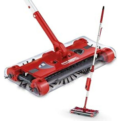 Swivel Sweeper G2 Cordless Broom | Back-friendly Elbow Joint for Easy Cleaning Under Furniture | Wireless and Rechargeable | 360° Rotation [Red]