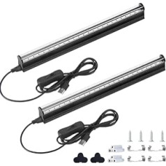 IXYHKB Pack of 2 UV Black Light Lamp Bar, Black Light Tube LED, 395-400 nm LED Lamp Blacklight, Black Light Spotlight LED, UV LED Blacklight for Disco, Glow Party, Party Accessories, Stage Lighting