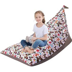 KOLACEN Children's Bean Bag Cuddly Toy Storage Bean Bag Kids Toy Stuffed Toy Bean Bag Children's Room Children's Lounger Bean Bags Foldable Large Capacity Children's Couch for Children Adults