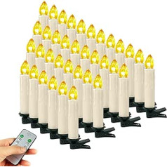 OZAVO 40 LED Wireless Christmas Candles, Christmas Lights with Remote Control, Tree Candles