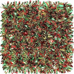 Syhood 32.8 Feet Christmas Metallic Tinsel Twist Tinsel Garland Christmas Sparkle Garland Tinsel Tree Hanging Tinsel Decoration for Indoor Outdoor Ornaments (Red, Green, Gold)