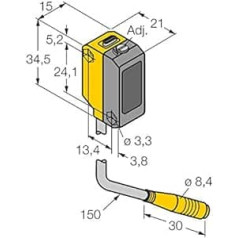 3011451-QS18VP6AF300Q, Opto Sensor Reflexionslichttaster