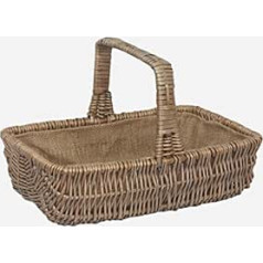 Wicker Rechteckiger Gartenkorb Trug Medium