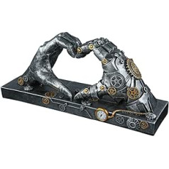 Casablanca 37049 Sculpture Love Steampunk rokas sirds sudraba antīka apdare ar vara krāsas elementiem Augstums 16 cm